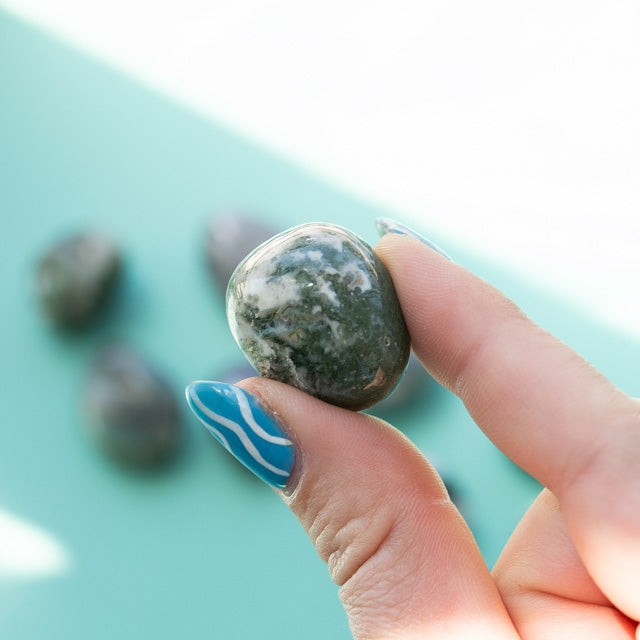 Moss Agate Tumble