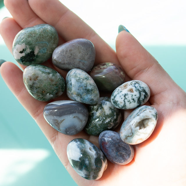 Moss Agate Tumble
