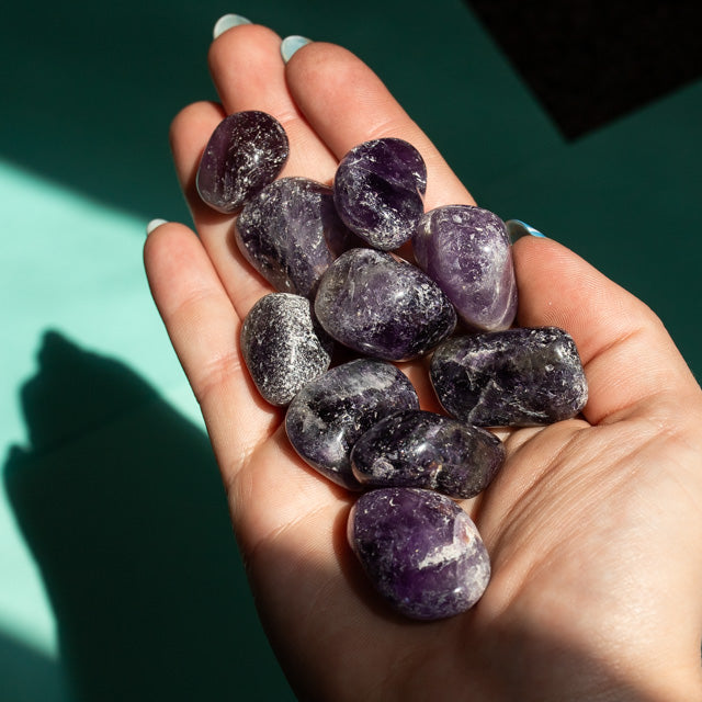 Chevron Amethyst Tumble