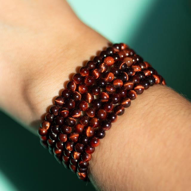 Red Tiger's Eye Gemstone Bracelet