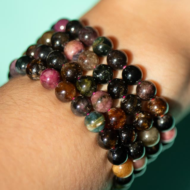 Rainbow Tourmaline Gemstone Bracelet