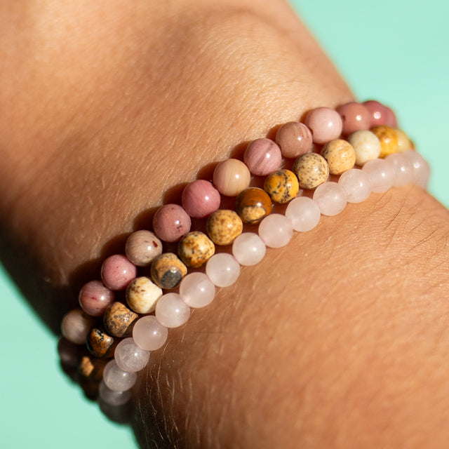 Love & Friendship Gemstone Bracelet Stack