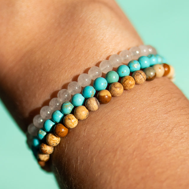 Soothing & Connection Gemstone Bracelet Stack
