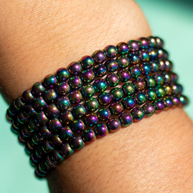 Rainbow Hematite Gemstone Bracelet