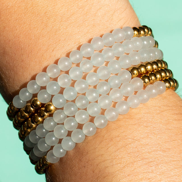 Aquamarine Gemstone Bracelet - March Birthstone