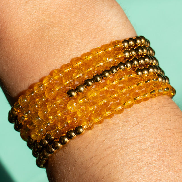 Citrine Gemstone Bracelet - November Birthstone