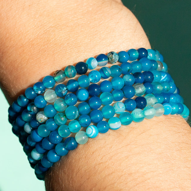 Blue Lace Agate Gemstone Bracelet