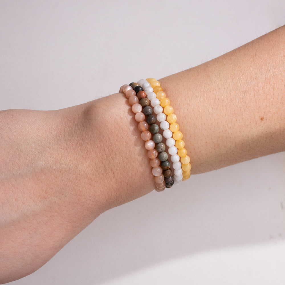 Cancer Gemstone Bracelet Stack