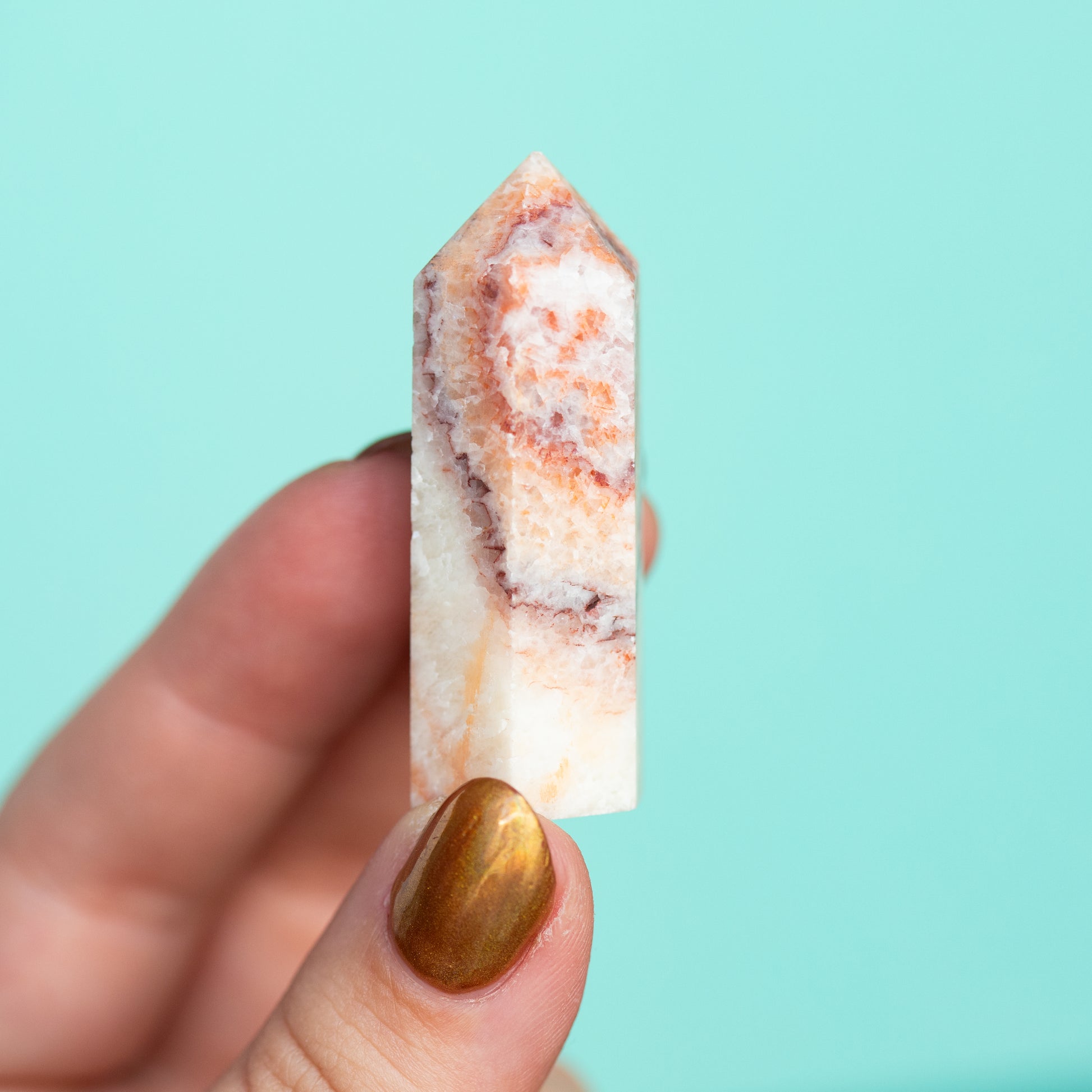 Mini Red Banded Calcite Tower