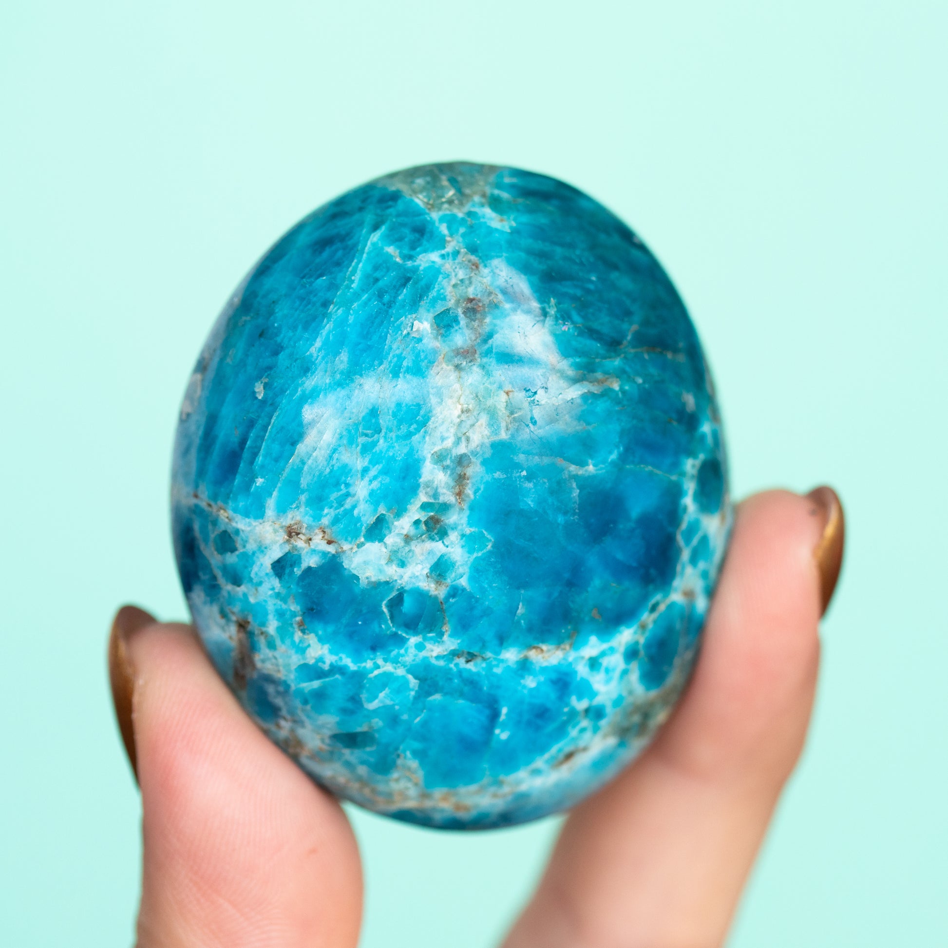 Apatite Palm Stone