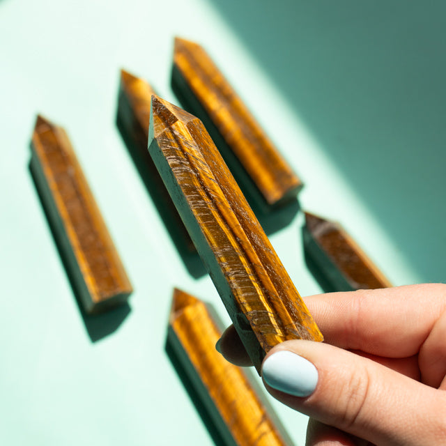 Natural Tigers Eye Crystal Tower