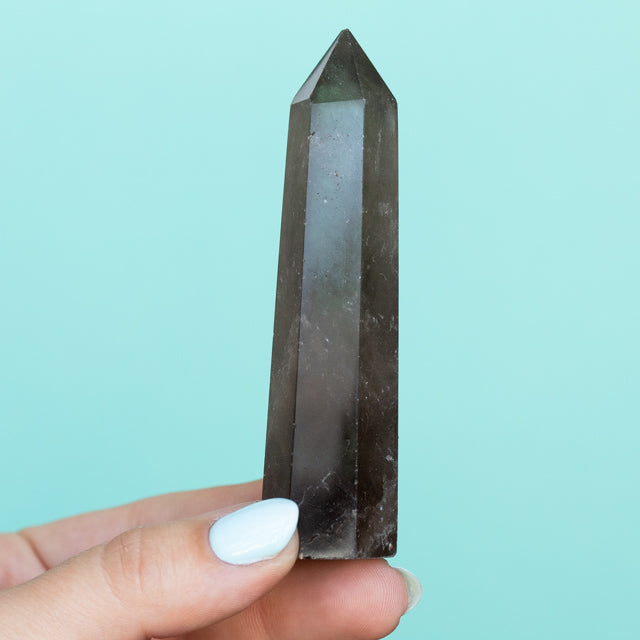 Natural Smoky Quartz Crystal Tower