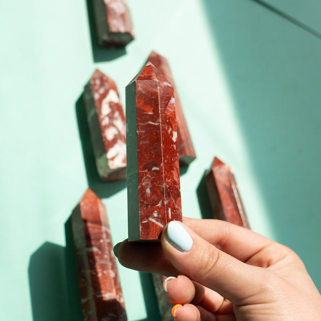Natural Brecciated Jasper Crystal Tower