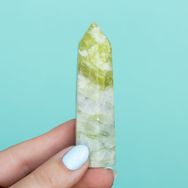 Natural Flower Agate Crystal Tower