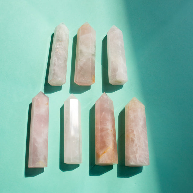 Natural Rose Quartz Tower