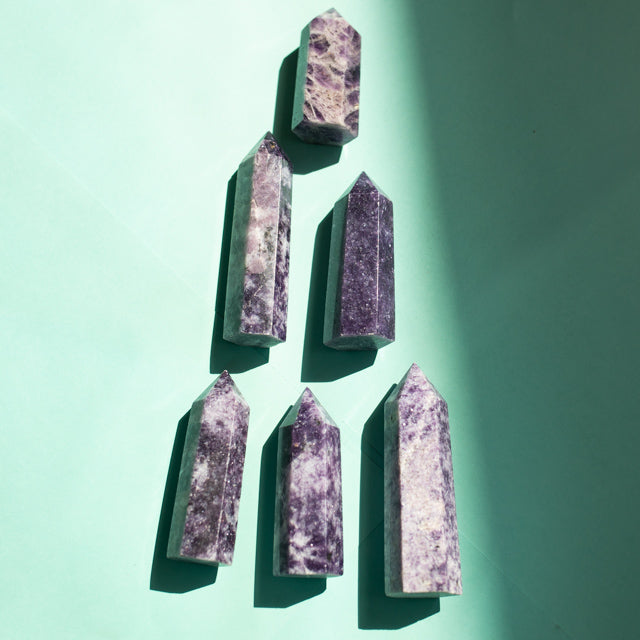 Natural Lepidolite Tower