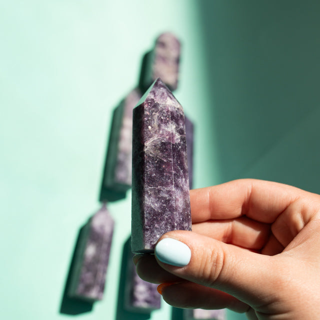 Natural Lepidolite Tower