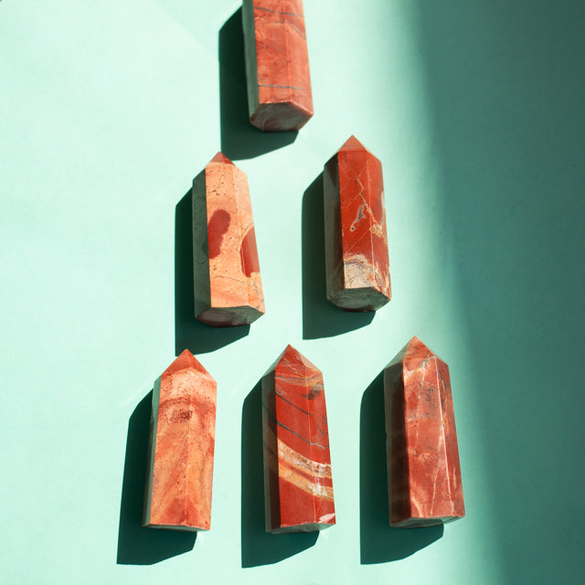 Natural Red Jasper Tower