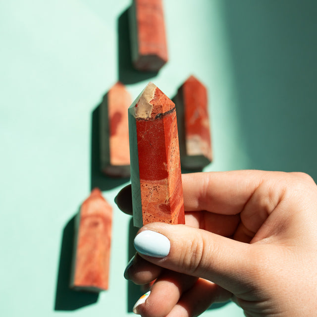 Natural Red Jasper Tower