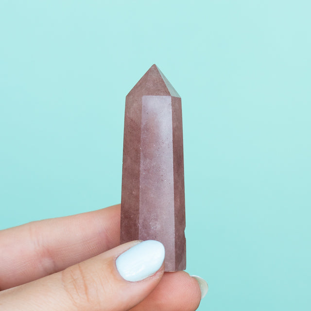 Natural Strawberry Quartz Crystal Tower