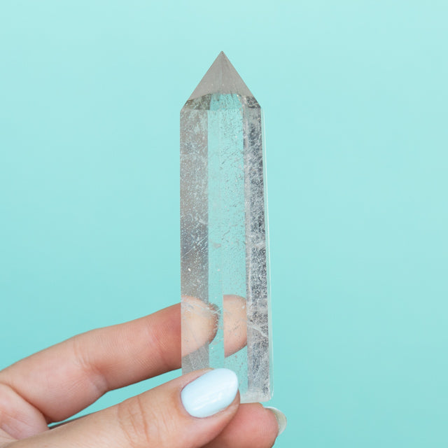 Natural Clear Quartz Crystal Tower