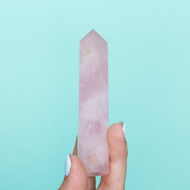Natural Rose Quartz Tower