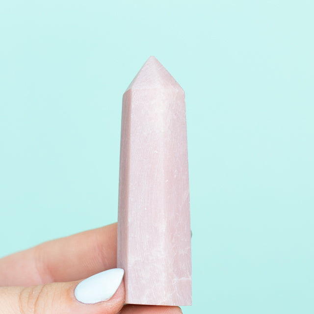 Natural Pink Opal Crystal Tower