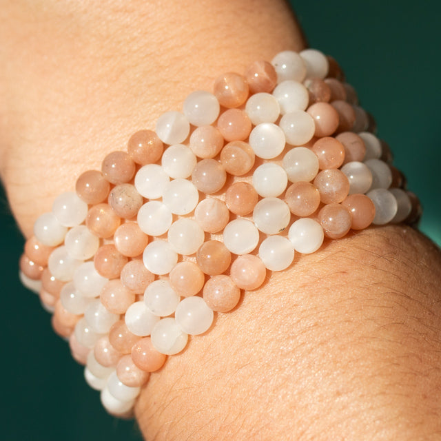 Mixed Moonstone Gemstone Bracelet