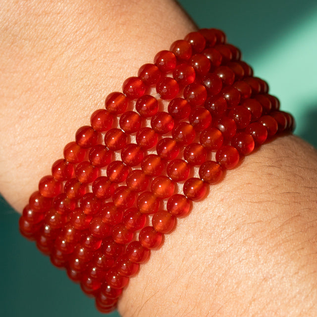 Red Agate Gemstone Bracelet
