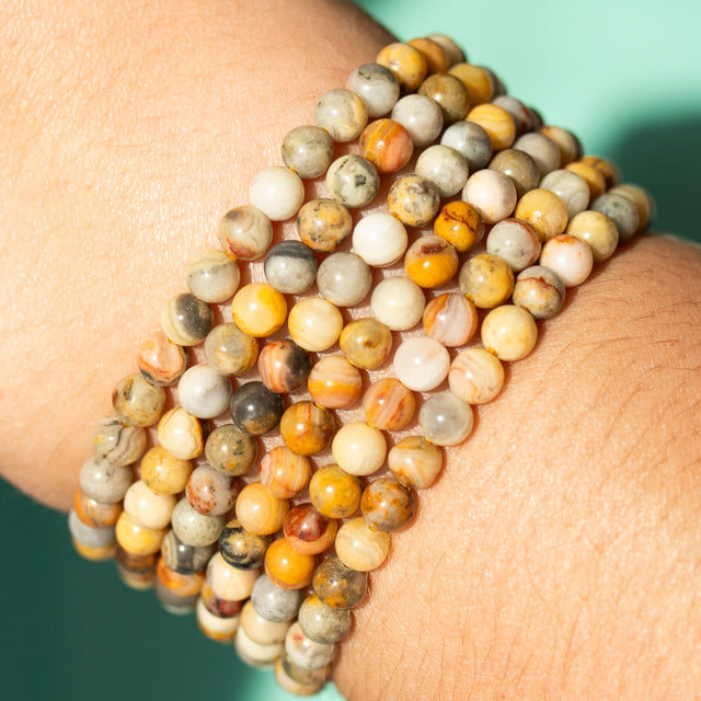 Crazy Lace Agate Gemstone Bracelet