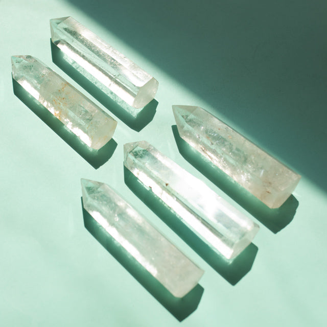 Natural Clear Quartz Crystal Tower