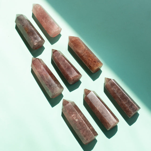 Natural Strawberry Quartz Crystal Tower