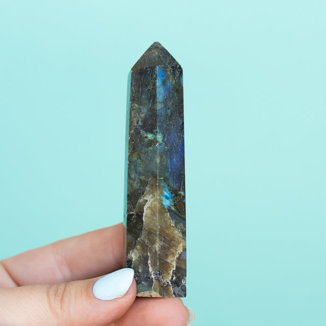 Natural Labradorite Crystal Tower