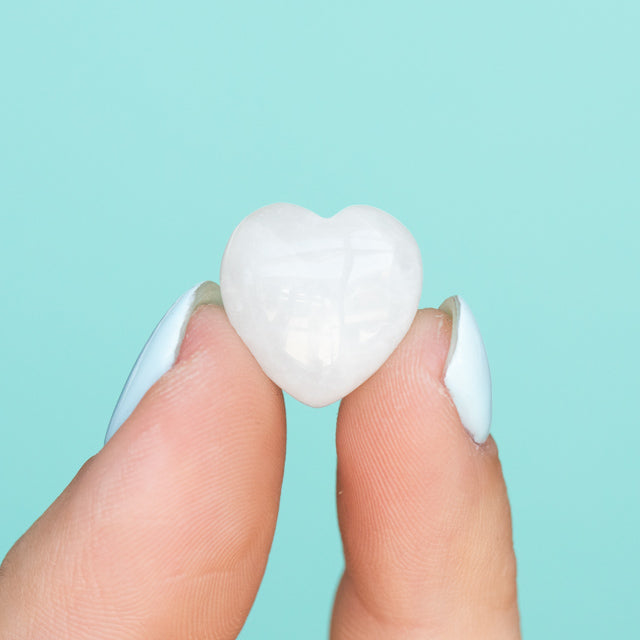 Clear Quartz Puffy Hearts