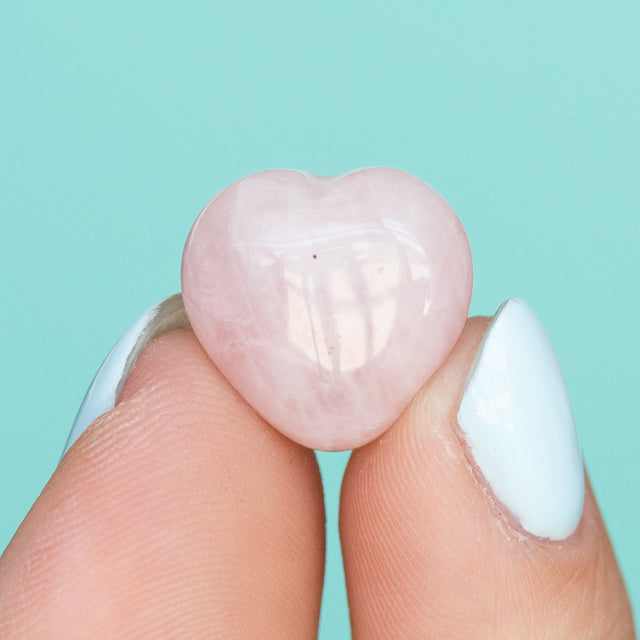 Rose Quartz Puffy Hearts