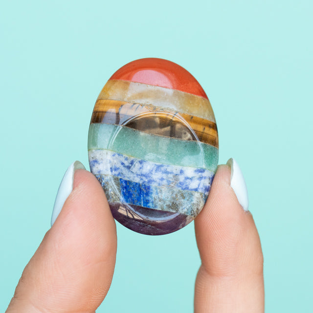 Small Chakra Worry Stone