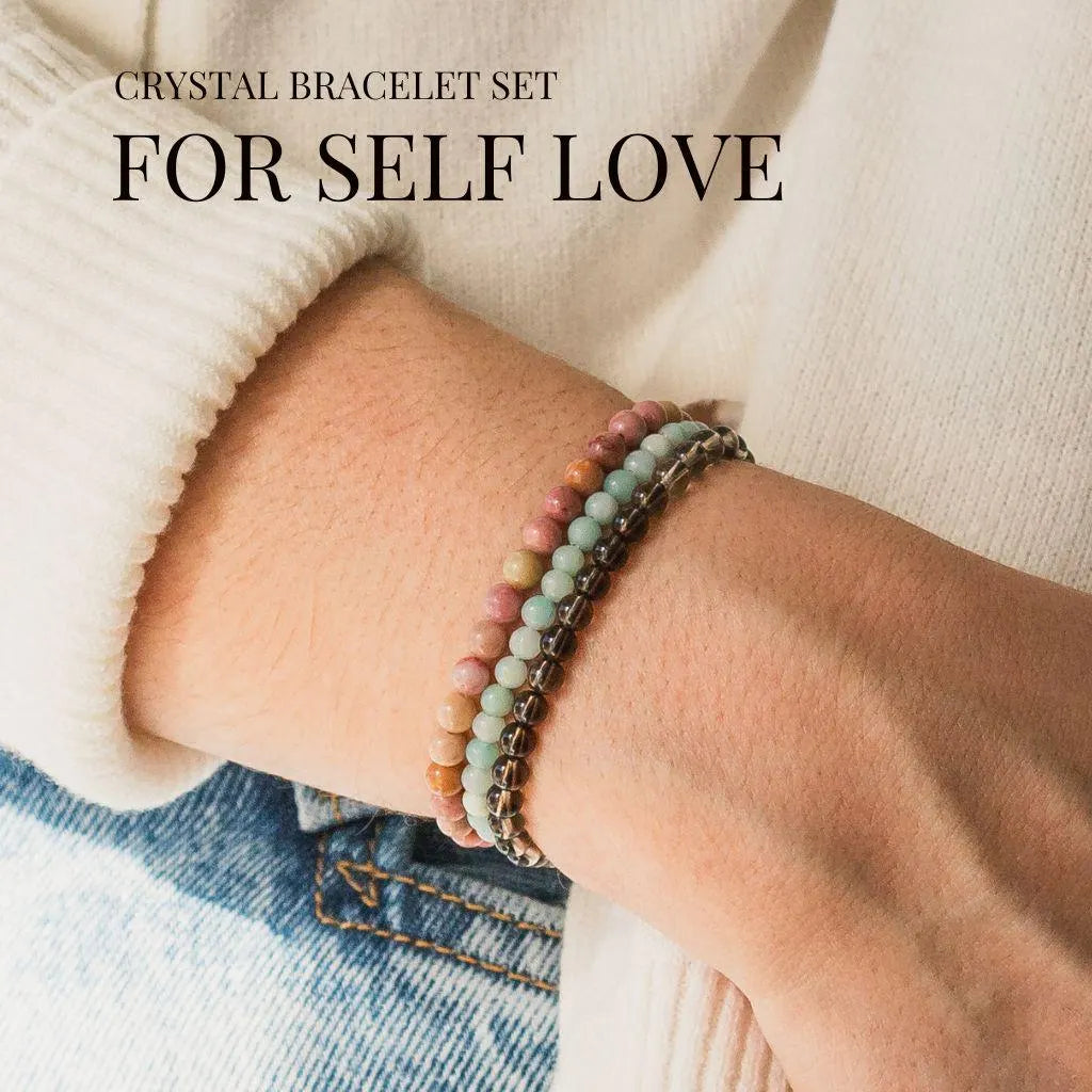 Self Love Gemstone Bracelet Stack