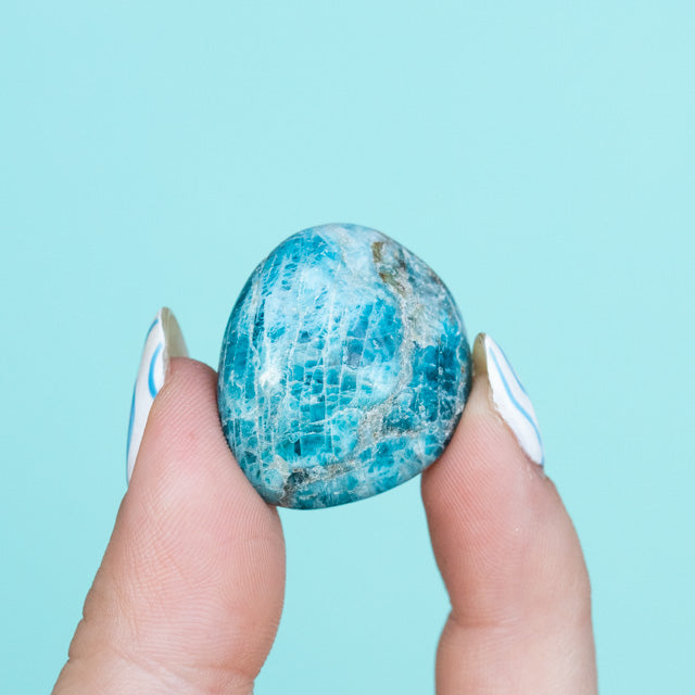 Blue Apatite Tumble