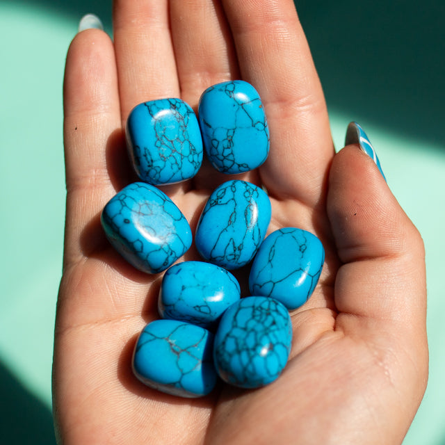 Dyed Blue Magnesite Tumble