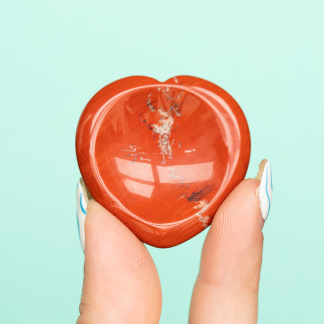 Red Jasper Heart Shaped Worry Stone