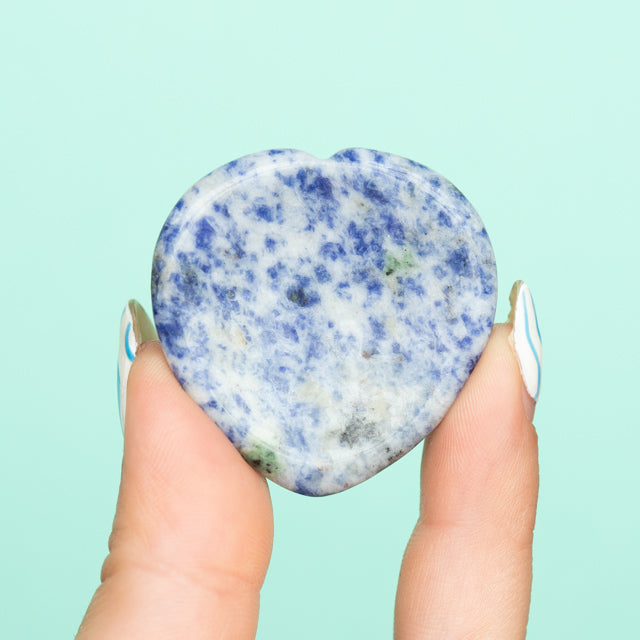 Sodalite Heart Shaped Worry Stone