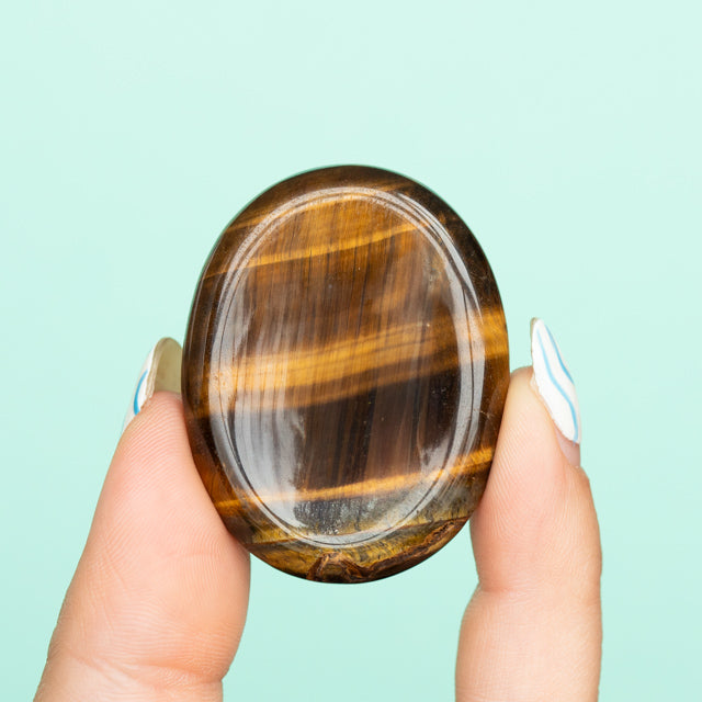 Natural Tigers Eye Worry Stones