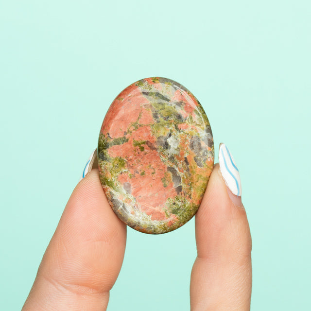 Small Unakite Worry Stone