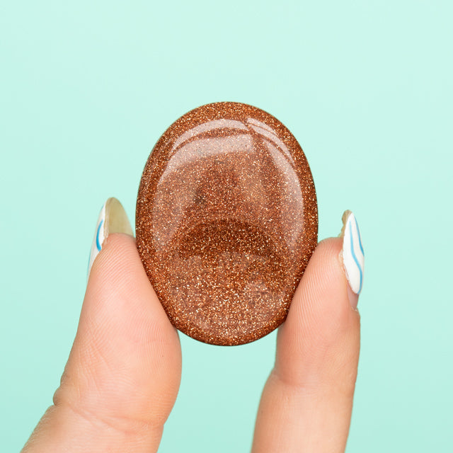 Small Gold Stone Worry Stone