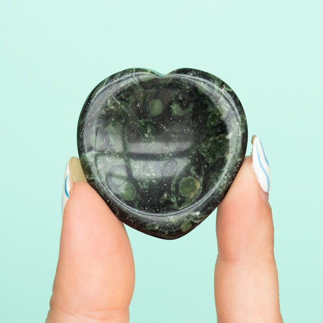 Kambaba Jasper Heart Shaped Worry Stone